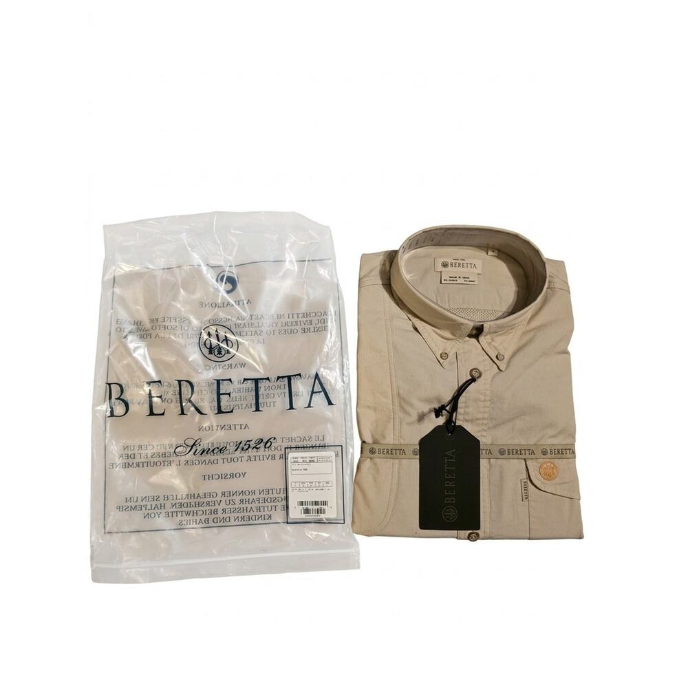 NWT Mens Beretta Large Long-Sleeved VENTED SHOOTING Shirt Hunting Fishing Hiking